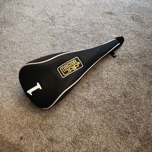 Master Grip #1 Driver/Wood Head Cover ~ MG Black Headcover w/ Zipper